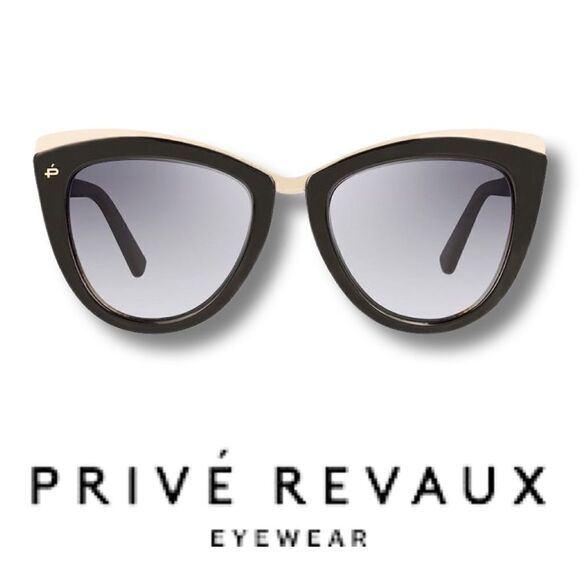 Privé Revaux THE JULIET SUNGLASSES Caviar Black - Picture 1 of 12